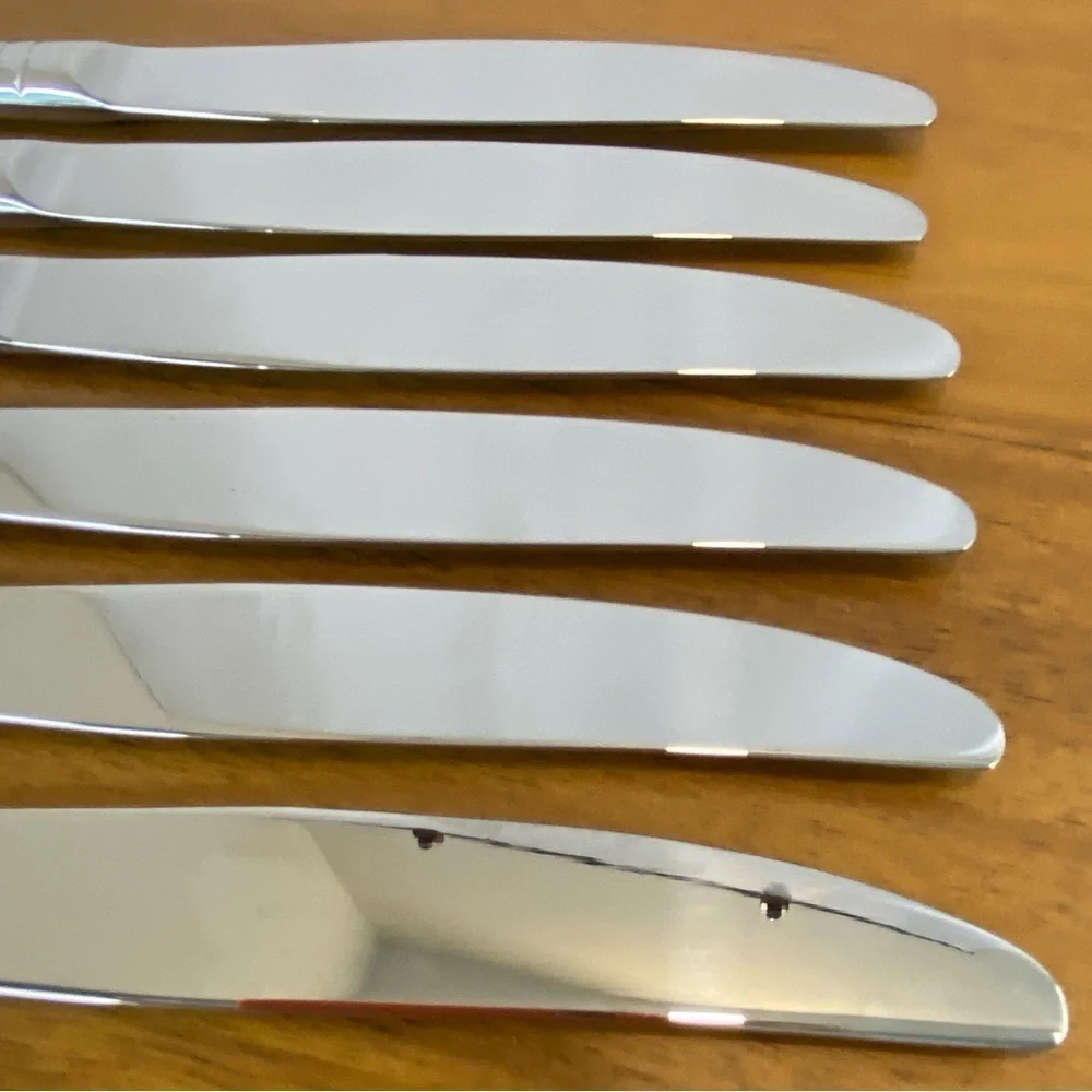Lot Of 6 Mikasa Colette 18/10 Stainless Knives Flatware Replacement NWOT Lot A